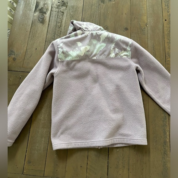 The North Face Girls Jacket Fleece Full Zip Hood Lavender Tie Dye - Picture 3 of 3